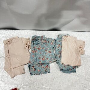 Vaenait Baby Pajama Bundle Lot 6 Pieces Size 120 (XL) 6-7 Years Old Girls Soft